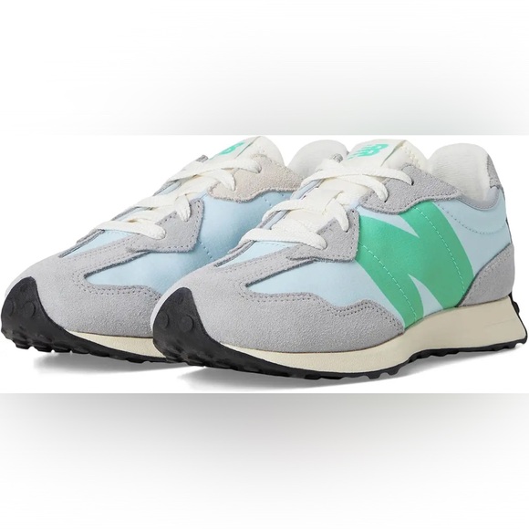 New Balance Gray and Aqua Athletic Shoes - Picture 3 of 10